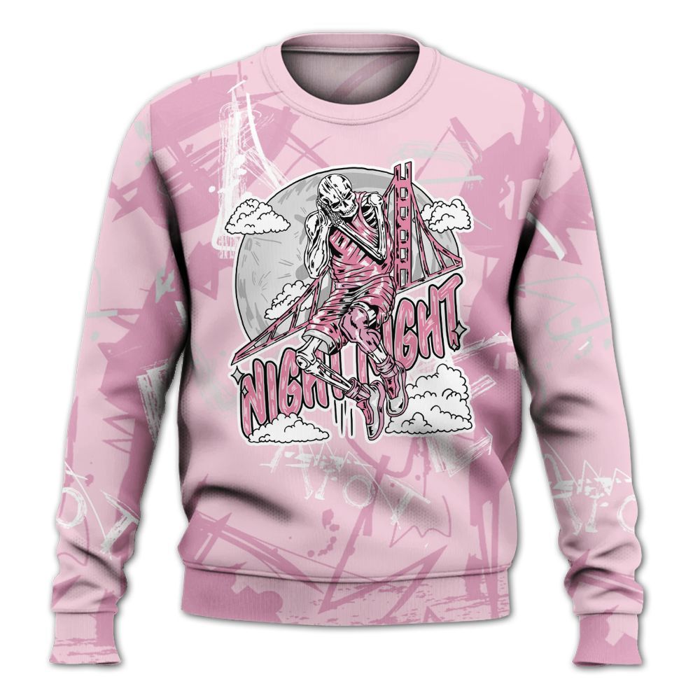 Sweatshirt To Match Orchid 4s - Seeya Skeleton Messyz All Over Print