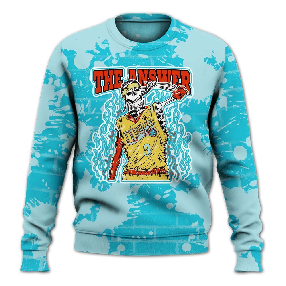 Sweatshirt To Match Dunk Low KD 17 N7 - Allen Answer Skeleton Brick All Over Print