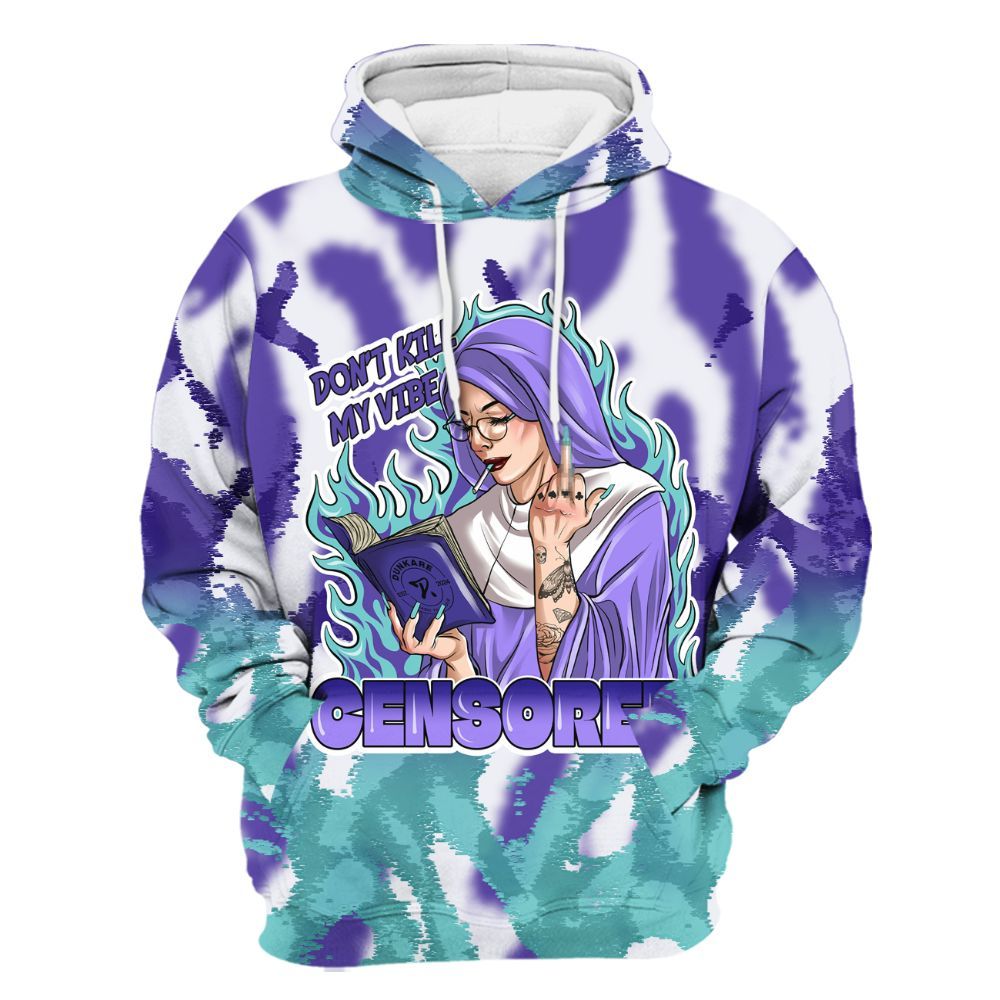 Hoodie To Match Low Hornets 1s - Censoredz Burn All Over Print