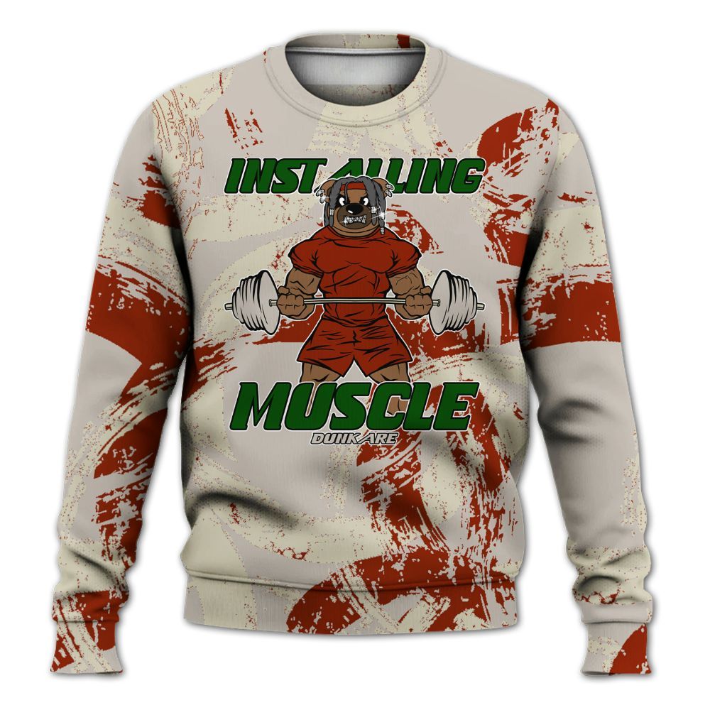 Sweatshirt To Match El Grito 5s - Installing Muscle Bear Circle Slpash All Over Print