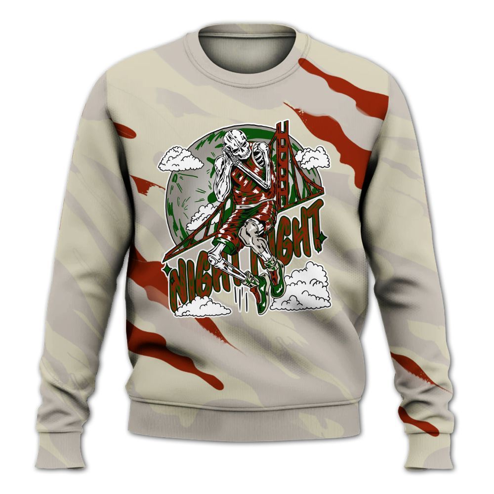 Sweatshirt To Match El Grito 5s - Seeya Skeleton Colored All Over Print