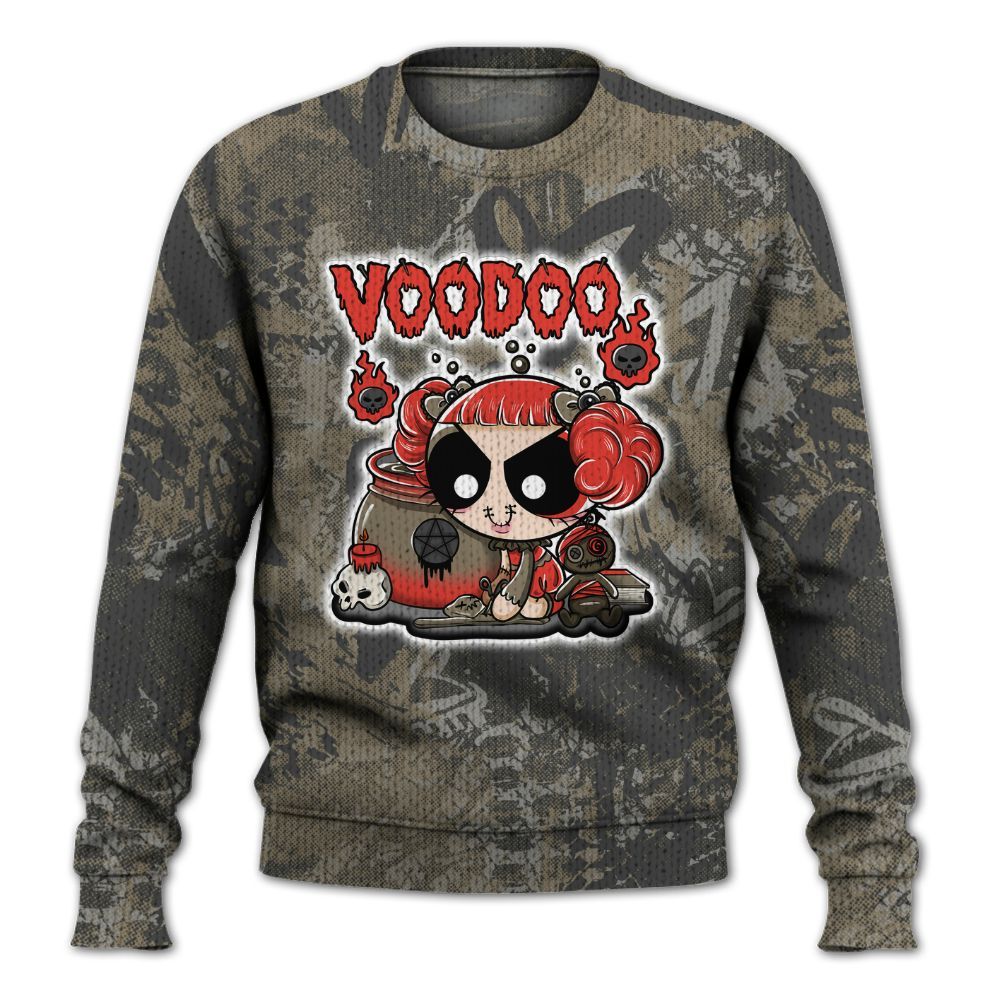 Knitted Sweater To Match Olive 9s - Voodooz Heart Grunge