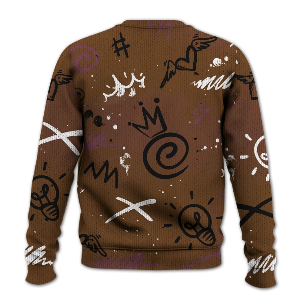 Knitted Sweater To Match Archaeo Brown 3s - Drip Been Di2ferent