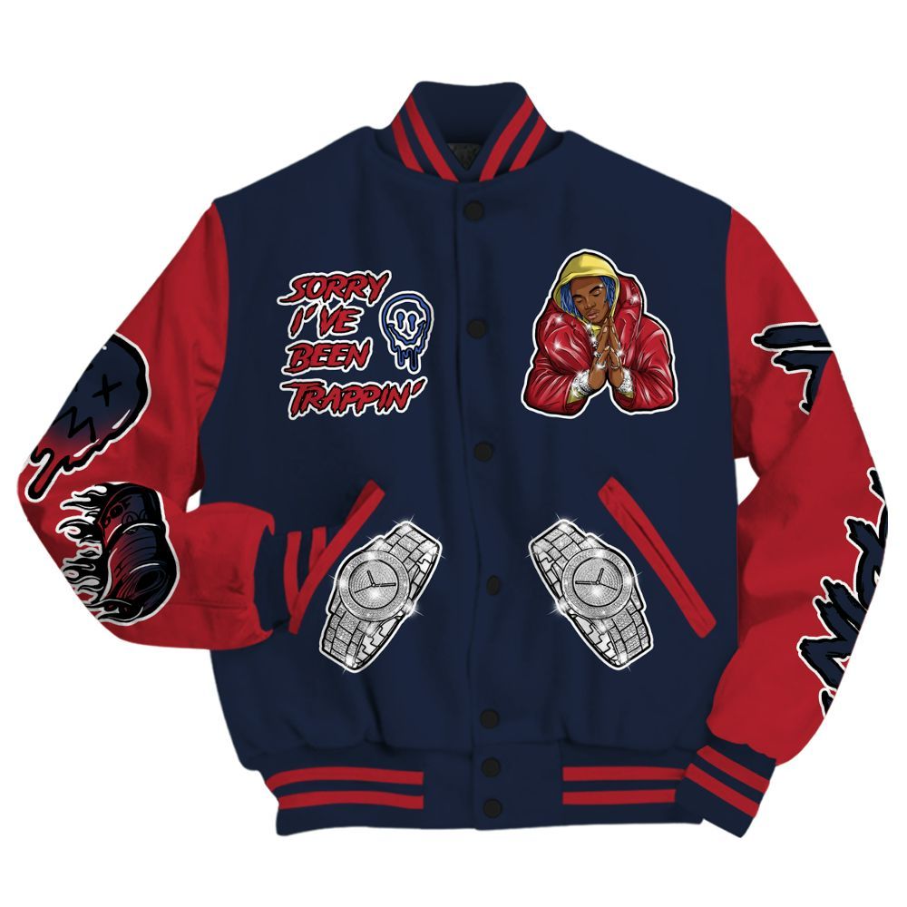 Varsity Jacket To Match Dunk Low COJP What The 2024 - Trappin' Unique All Over Print