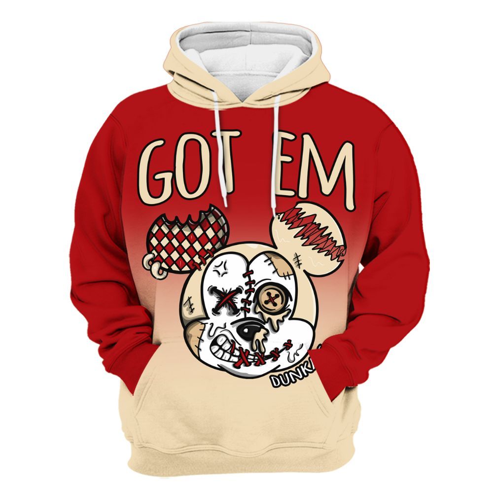 Hoodie To Match Dunk Low Strawberry Waffle - Got Em Dripping All Over Print