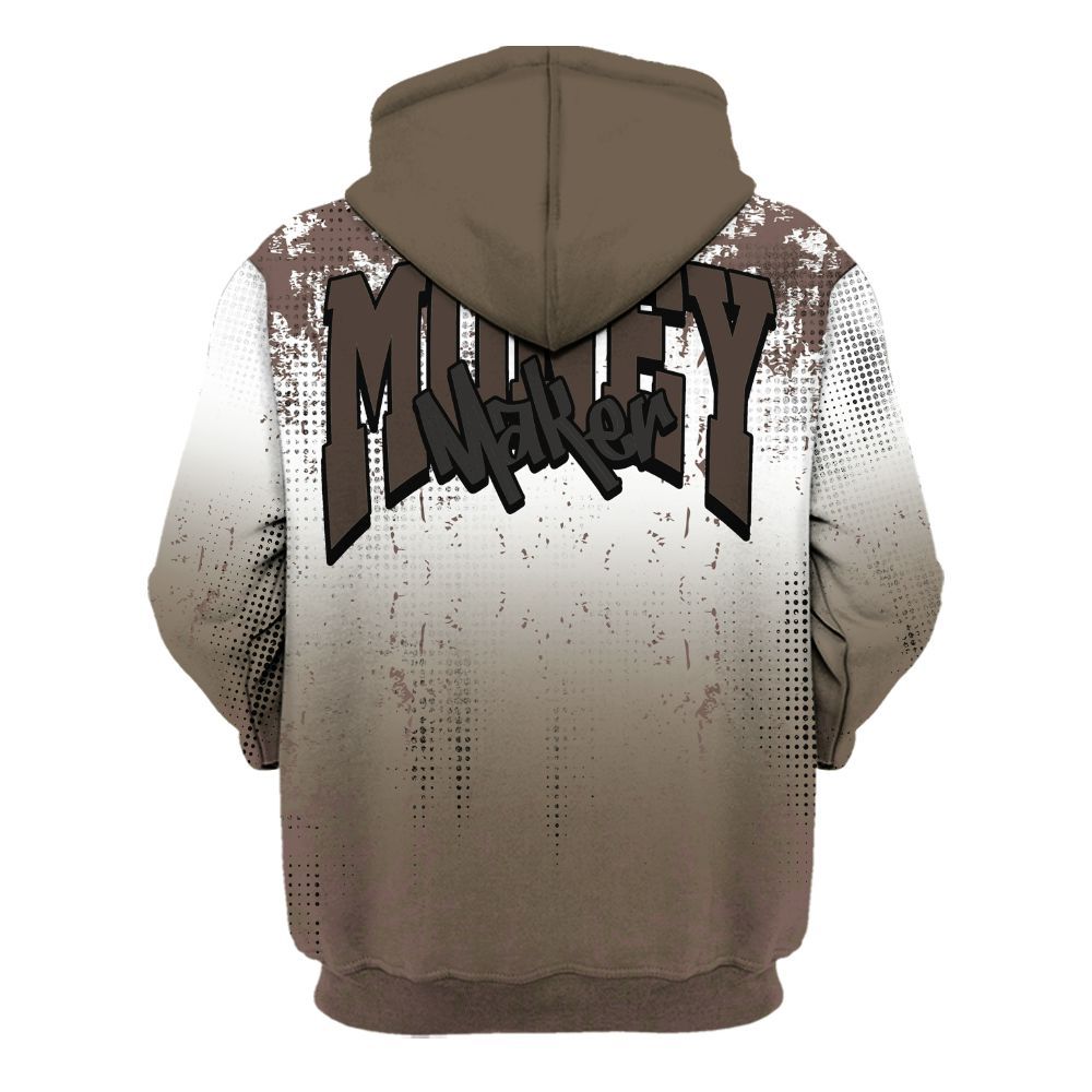 Hoodie To Match AMM Dark Mocha 4s - Move In Silence Money Street Retro All Over Print