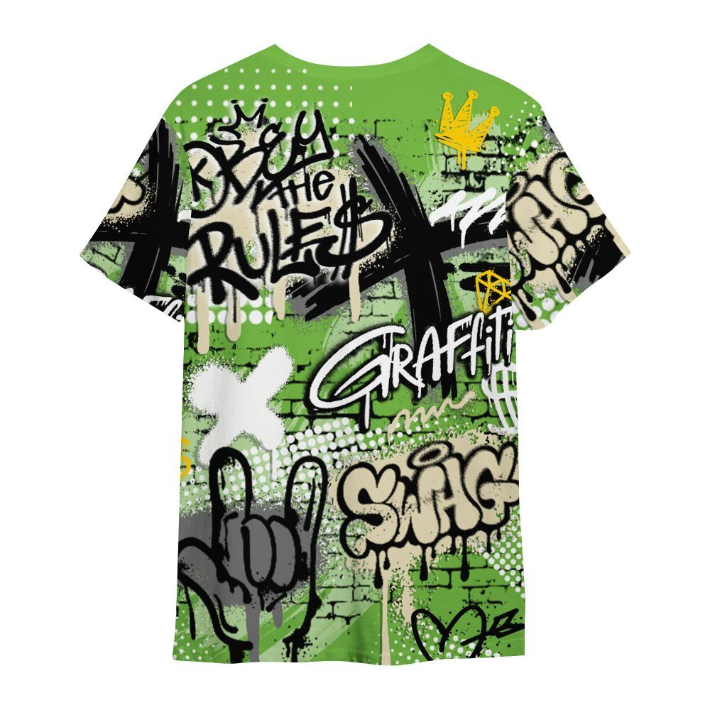 Shirt To Match Air Max Waffle SP Action Green - True It Real Graffiti Streetwear All Over Print