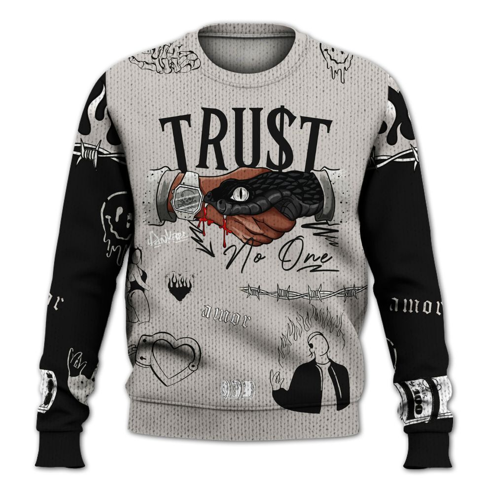 Sweater To Match The Classic 40s - Snake Trust No One Graphic