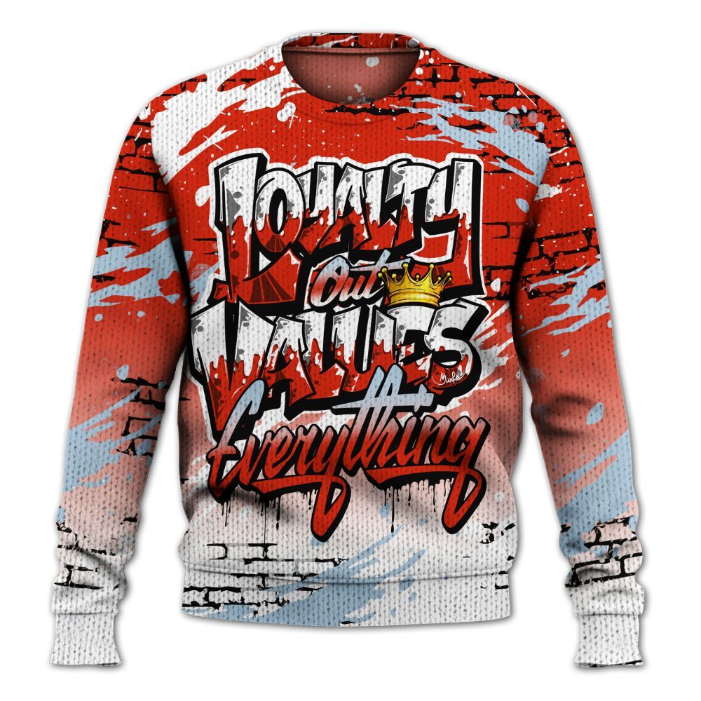 Knitted Sweater To Match Retro Cherry 11s - Values Of Loyalty Drip