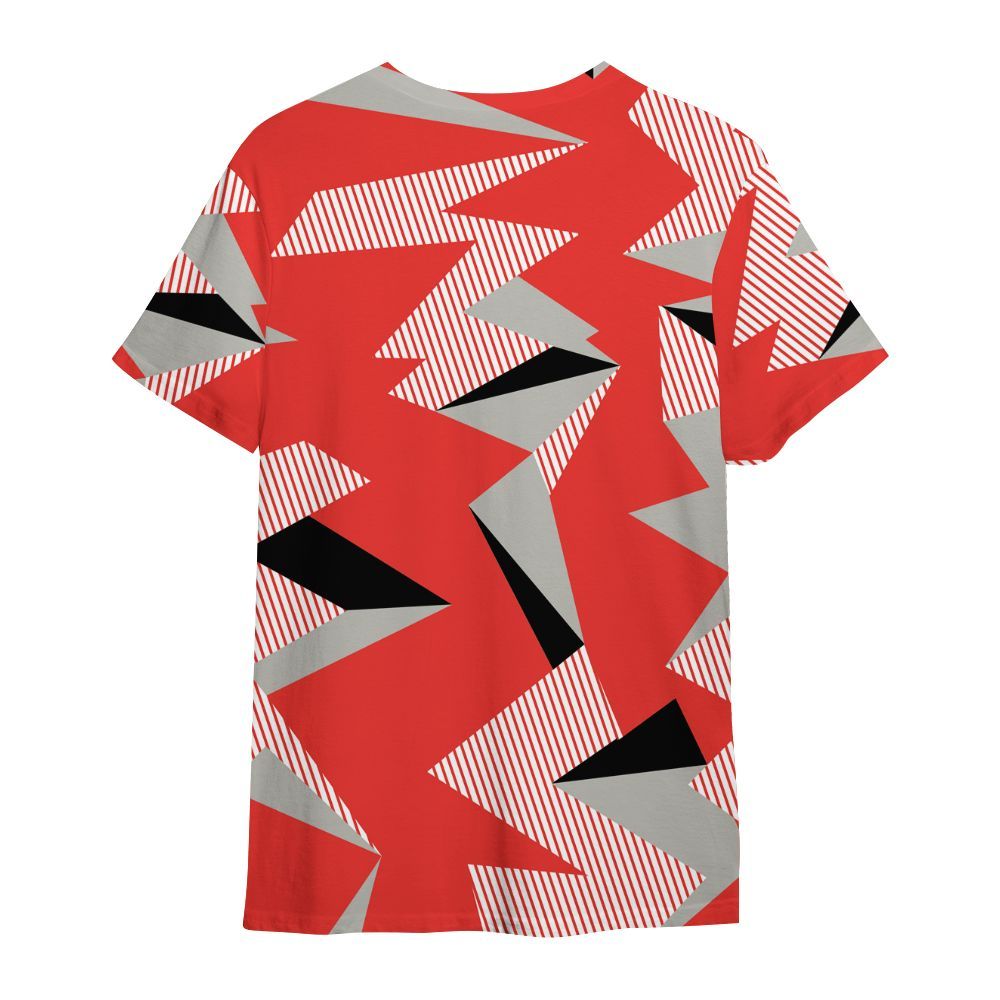 Shirt To Match Vomero 5 Bright Crimson - Geometric Camouflage Pattern All Over Print