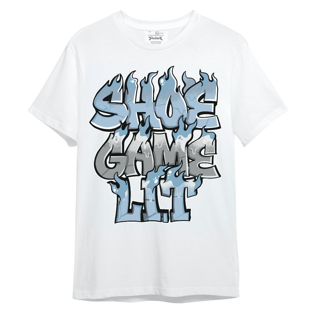Shirt To Match Mid Ice Blue 1s - Shoe Game Lit Graphic Unisex Shirt