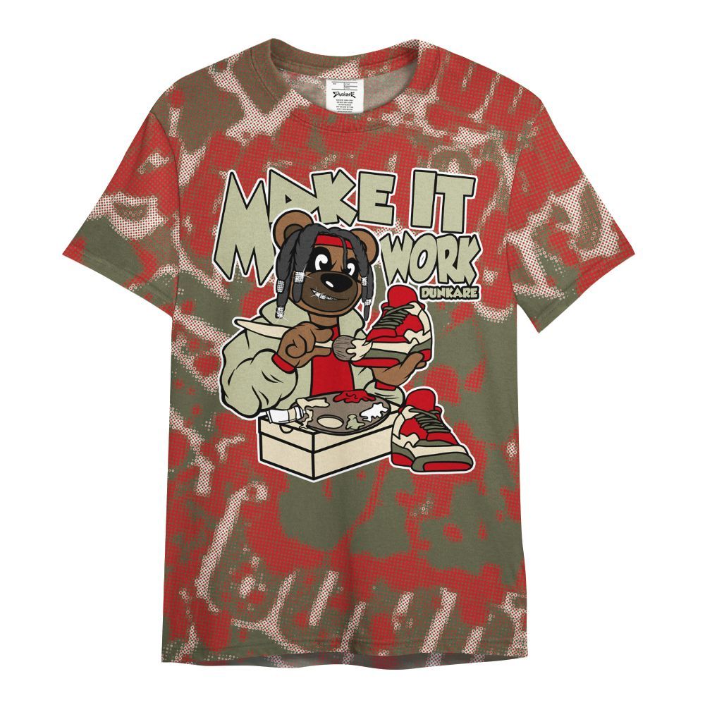 Shirt To Match Low OG Medium Olive 1s - Pull It Off Bear Street All Over Print