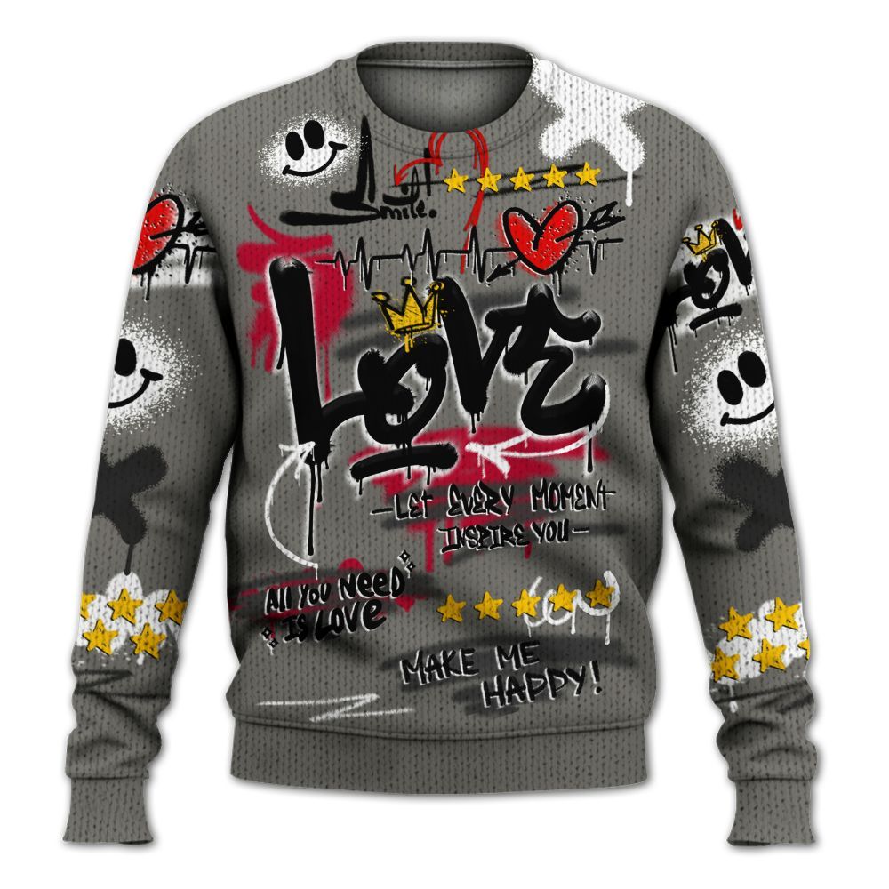 Sweater To Match Shadow 2025 10s Shirt, Happy Love Beats Graffiti Streetwear Graphic