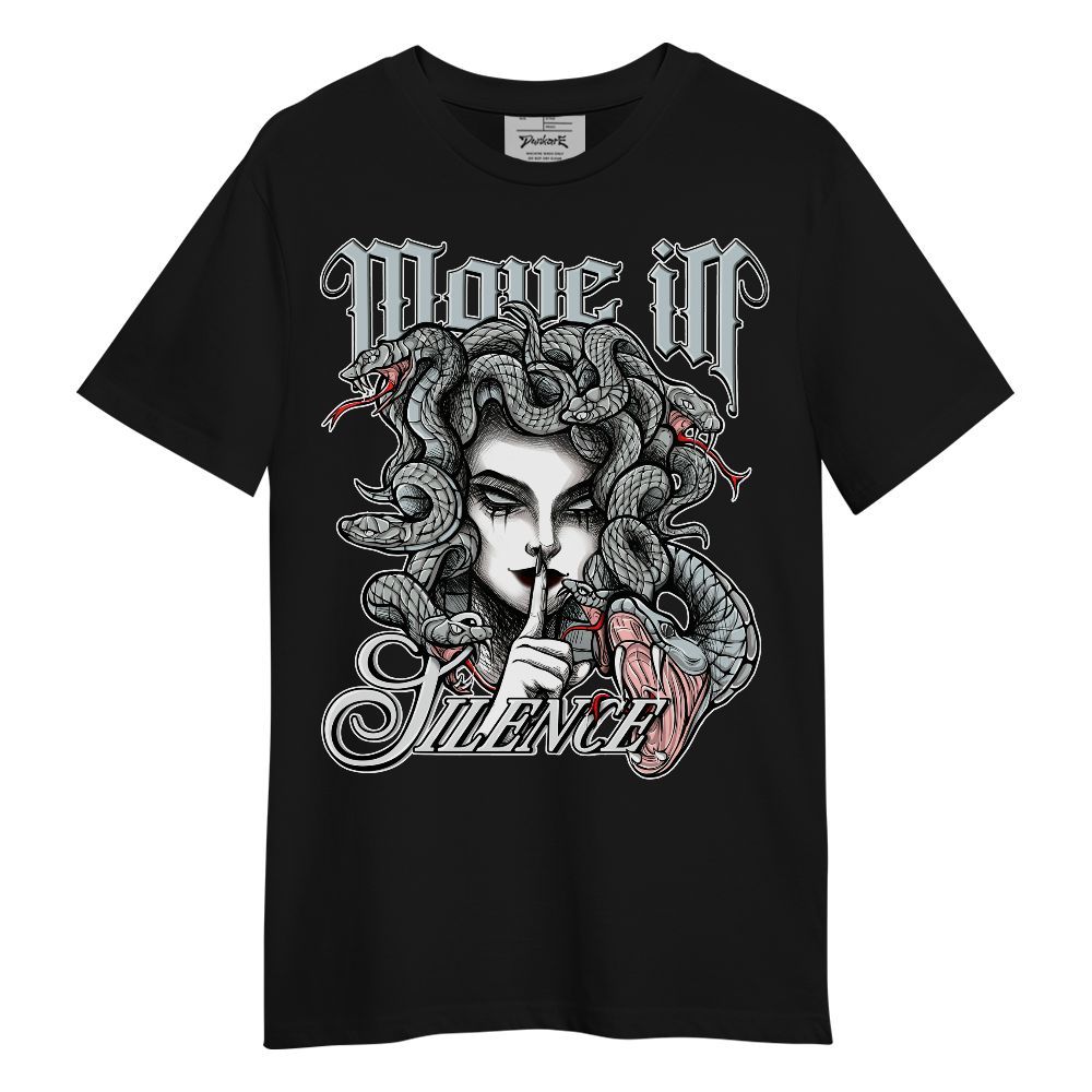 Shirt To Match Black Wolf Grey 12s - Girl Move In Silence Graphic