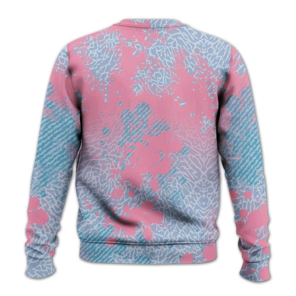 Sweatshirt To Match Denim Pink Glow 3s - Trust No One Scary All Over Print