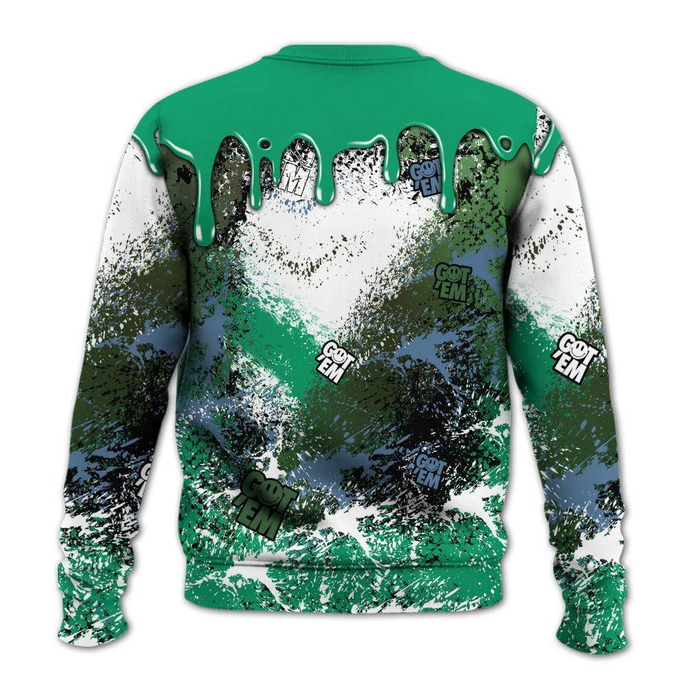 Sweatshirt To Match Foamposite Pro Pine Green 2025 - Dripping 23 Drip All Over Print
