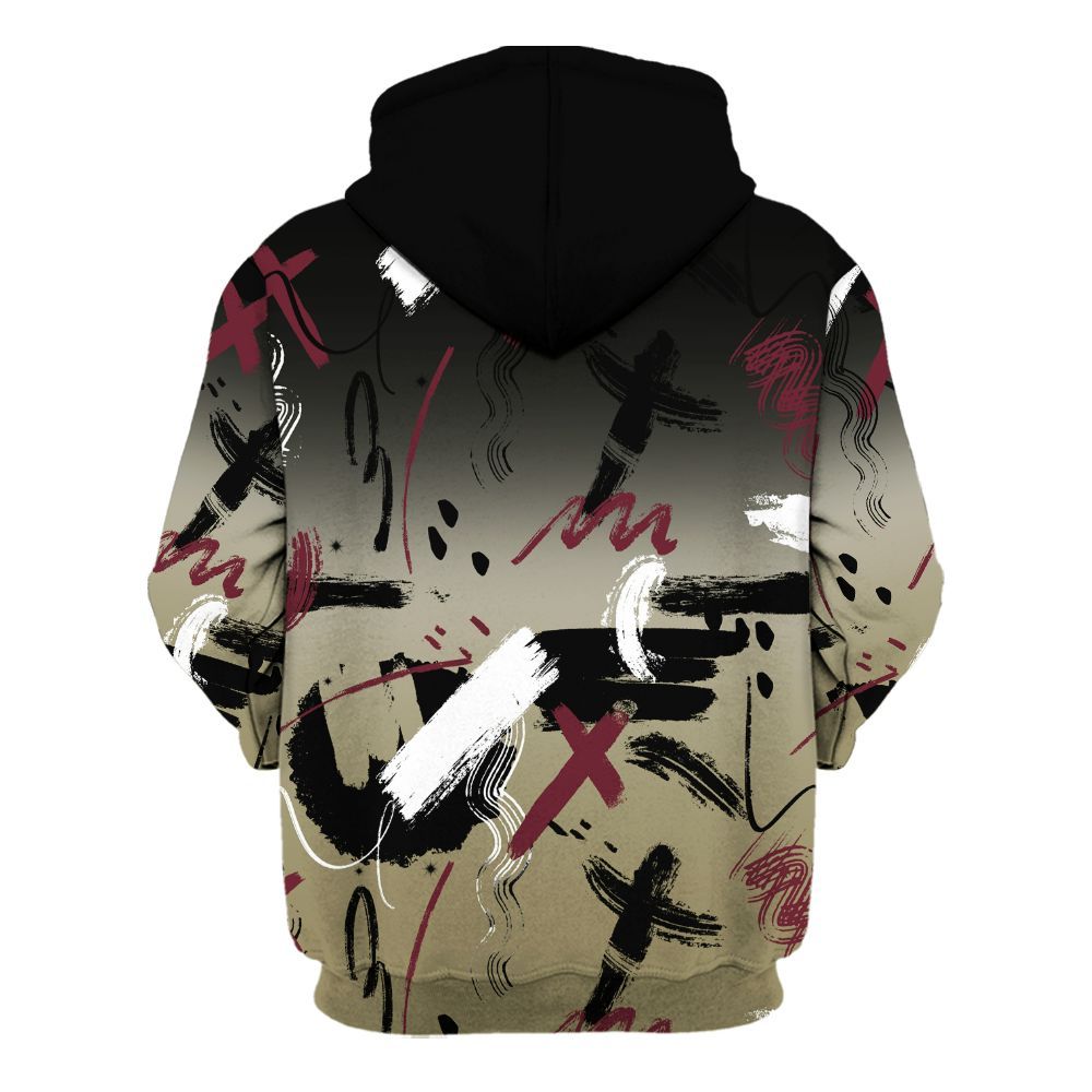 Hoodie To Match Black Olive 7s - Money Hustle Grind Pray All Over Print