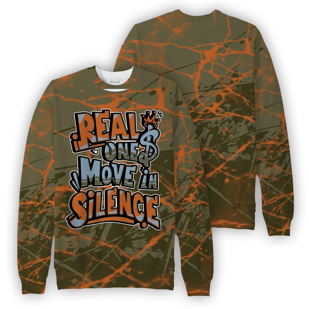 Sweatshirt To Match Olive 5s Sweatshirt - Ones Move In Silence Graphic Profound Sweatshirt Unisex