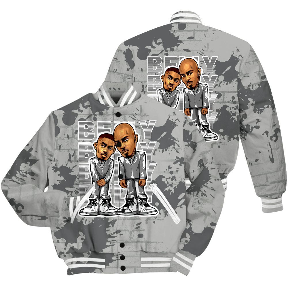 Varsity Jacket To Match Retro Wet Cement 4s Shirt - Belly Sneakers Graphic Halloween All Over Print