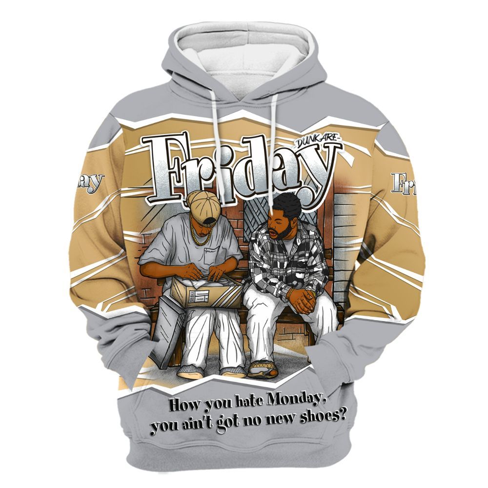 Hoodie To Match Retro High OG Cool Grey 1s - Friday Movie 90s TV All Over Print