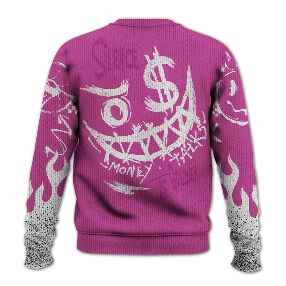 Knitted Sweater To Match Dunk Low Active Fuchsia - Mouth Burning Street Style