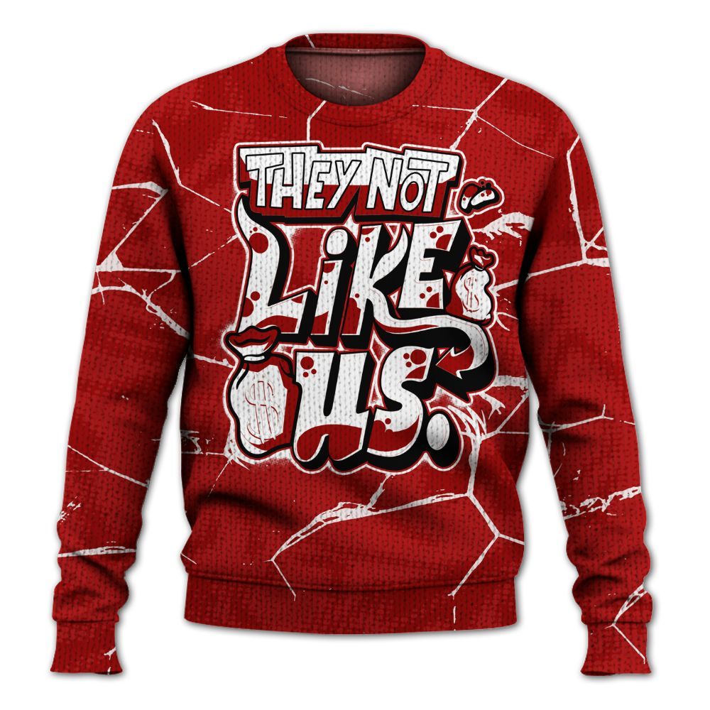 Sweater To Match Low Terror White University Red 1s - Dislike Us Crack Graphic