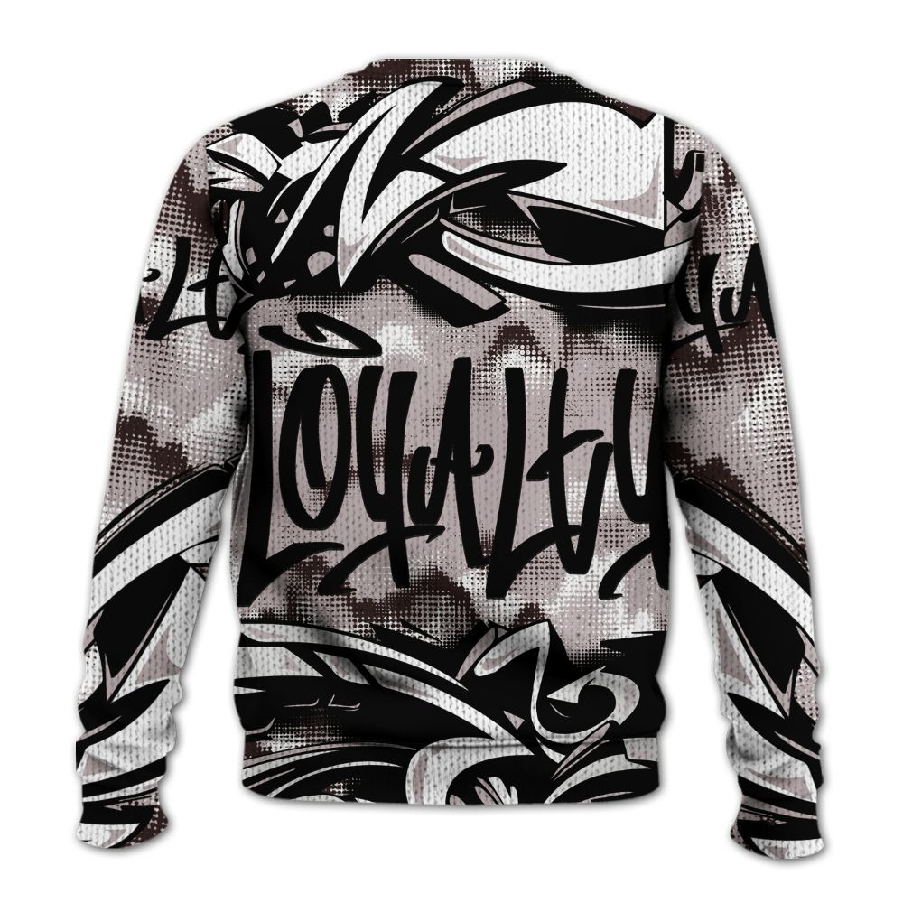 Sweater To Match AMM Air Smokey Mauve 6s - Loyalty Out Value Graffiti Graphic
