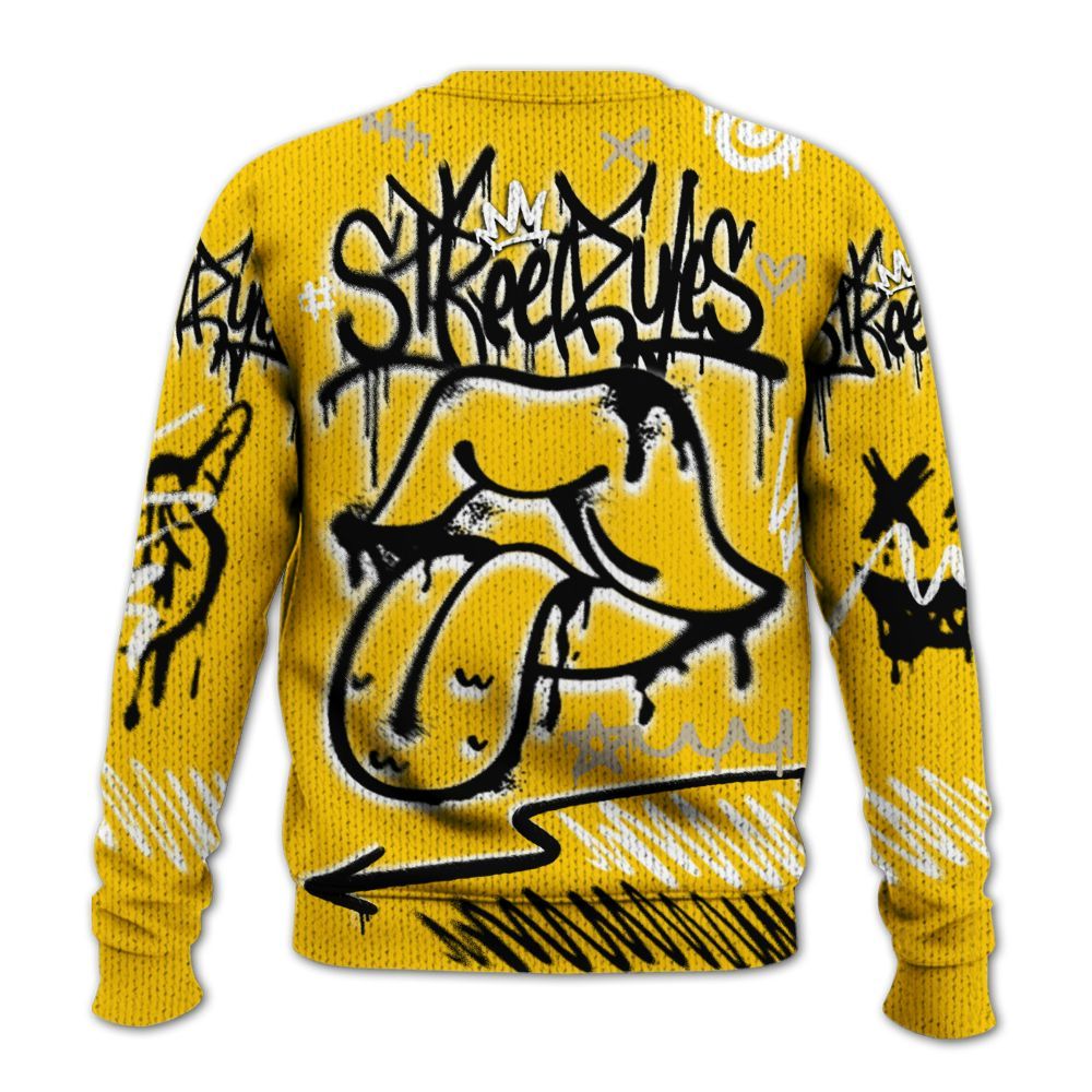 Knitted Sweater To Match Vivid Sulfur 4s - Break Rules Streetwear