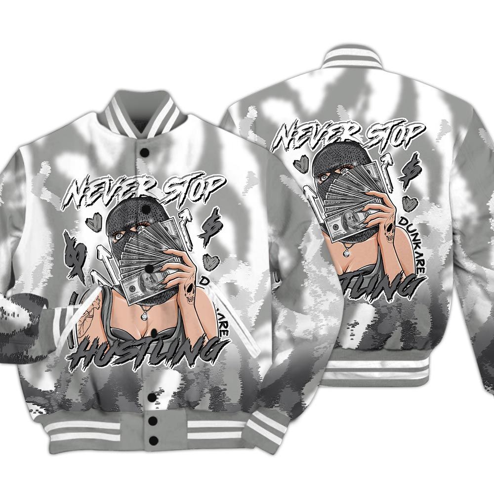 Varsity Jacket To Match Paris Cement Grey 4s - Hustling Unique Burn Varsity Jacket Unisex