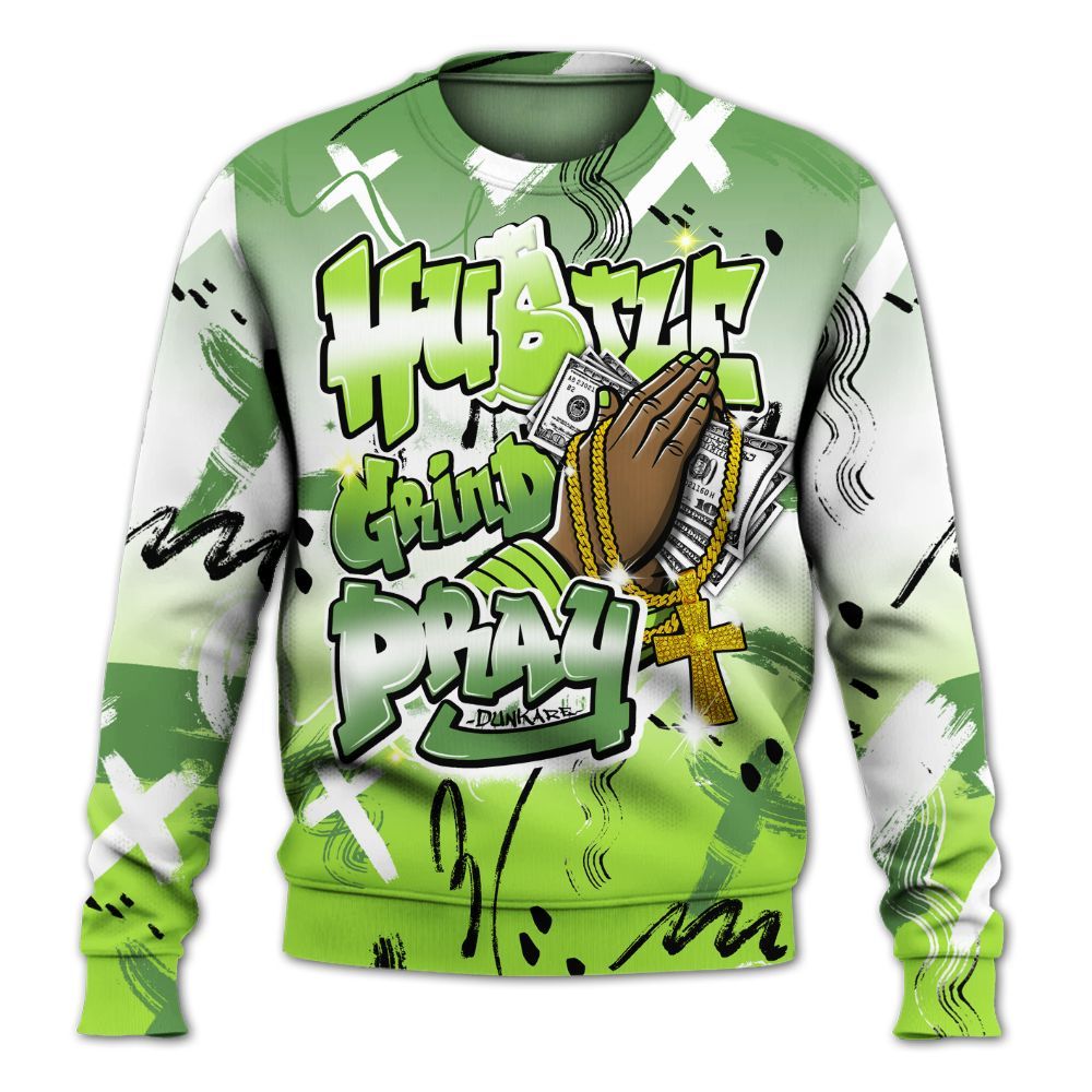Sweatshirt To Match Kobe 6 SE Grinch - Money Hustle Grind Pray All Over Print