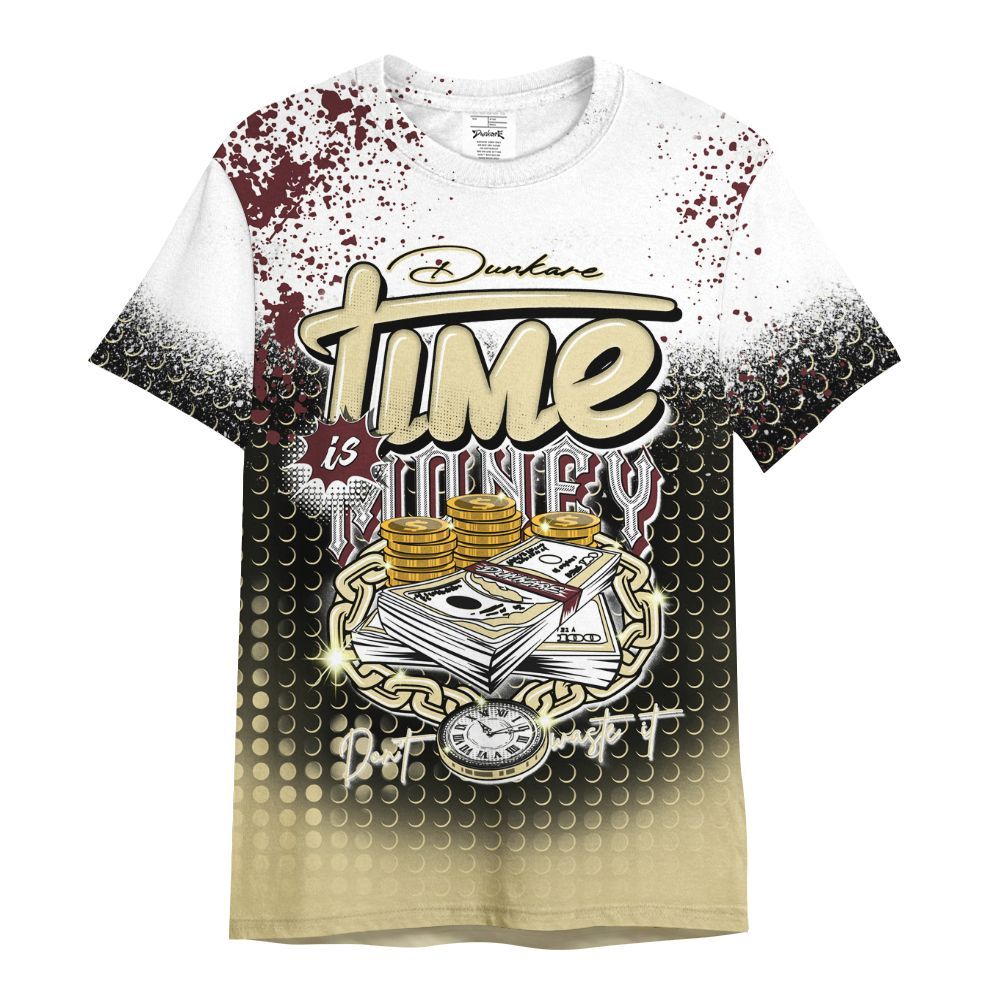 Shirt To Match Women Phantom 12s - Halftone Time Is Money All Over Print