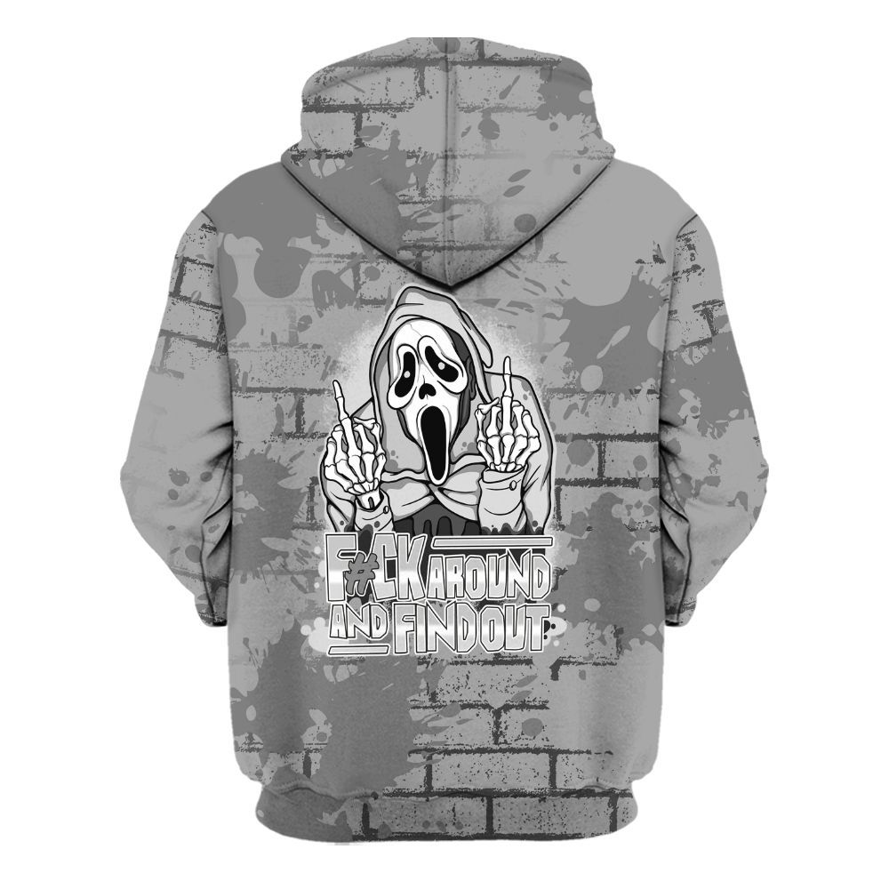 Hoodie To Match Black Wolf Grey 12s - F#CK And Find Out Graphic Halloween All Over Print