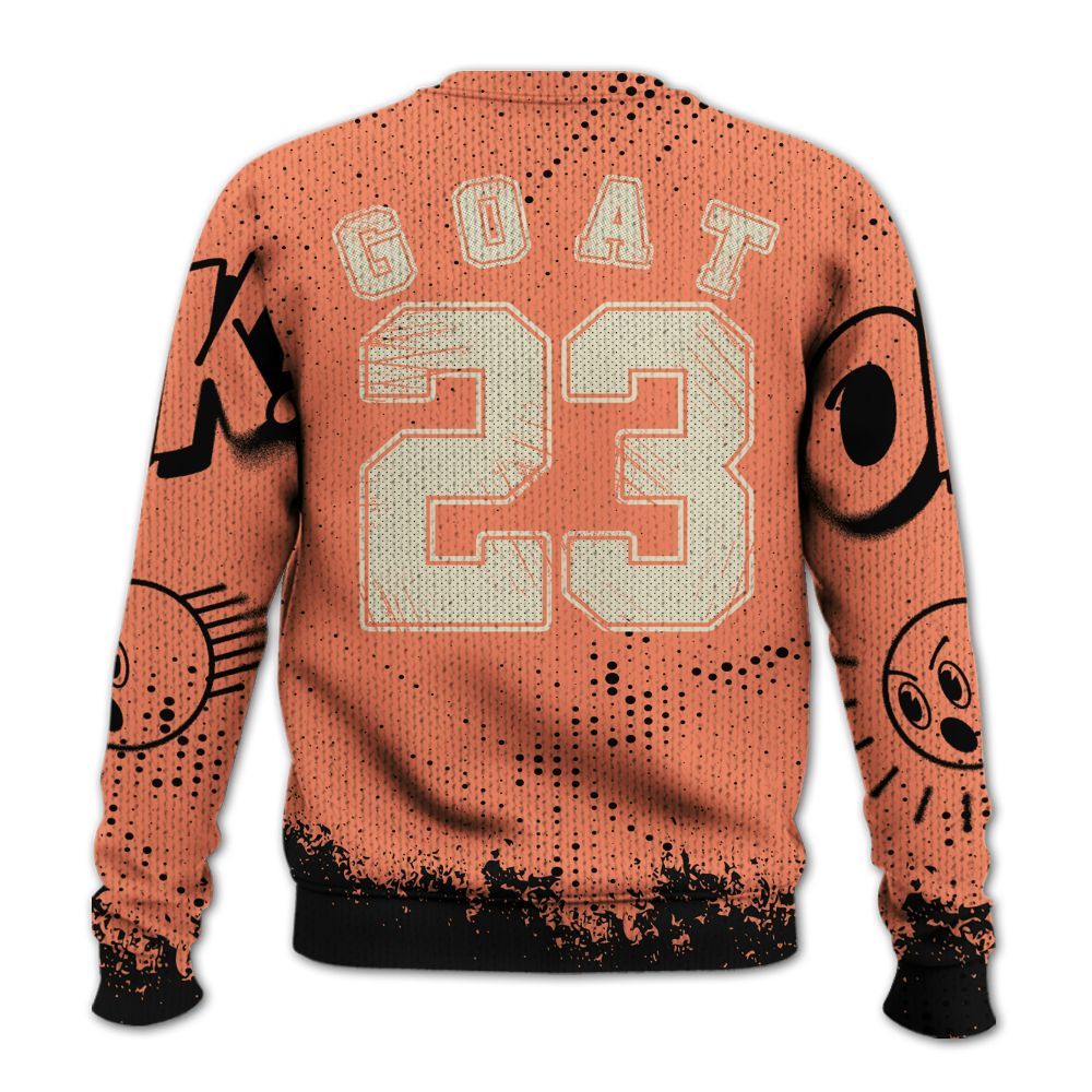 Knitted Sweater To Match DJ Khaled Crimson Bliss 5s - FlightMan Number 23 G.O.A.T