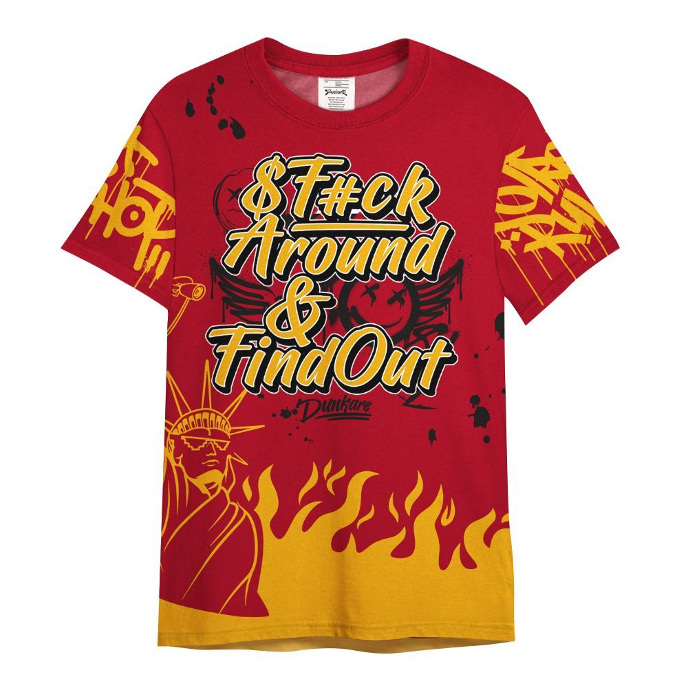 Shirt To Match Cardinal 7s - Graphic Fck Around Find Out All Over Print