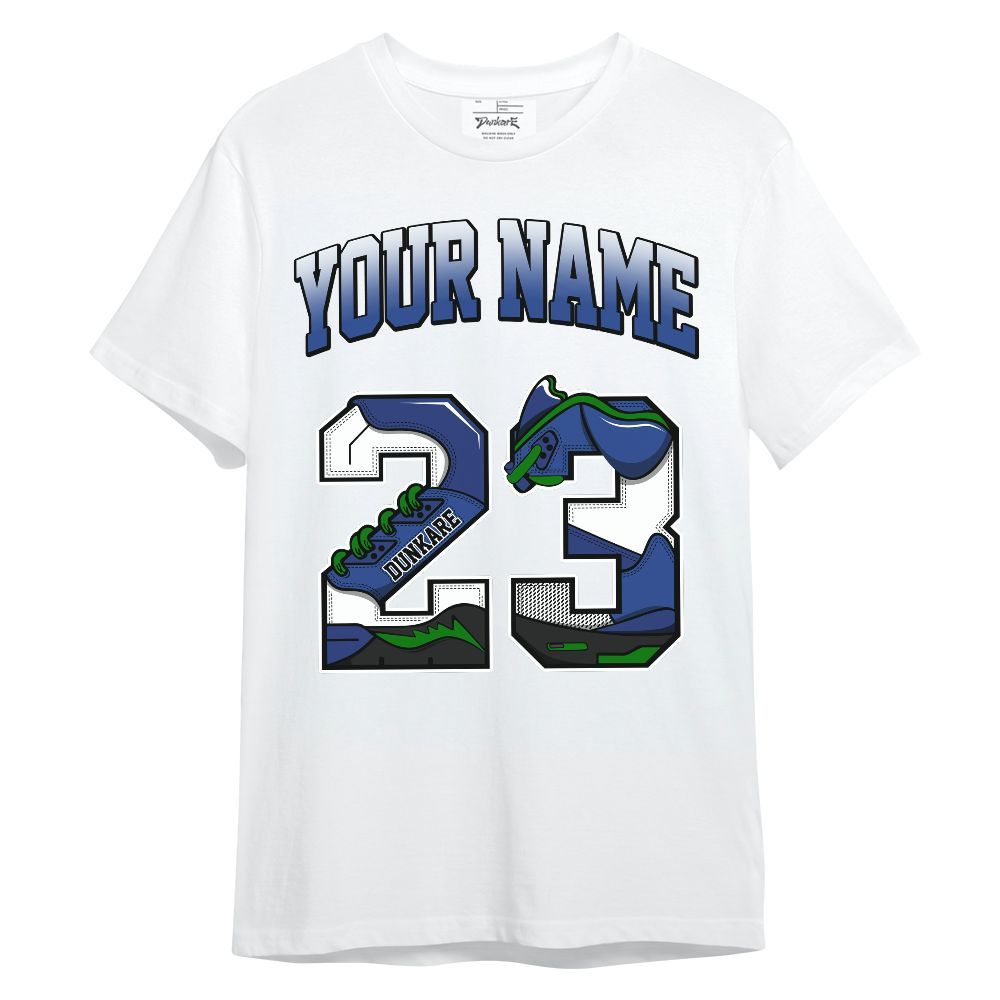 Shirt To Match Retro Hyper Royal 13s - Custom Name Number 23 5s Unisex Shirt
