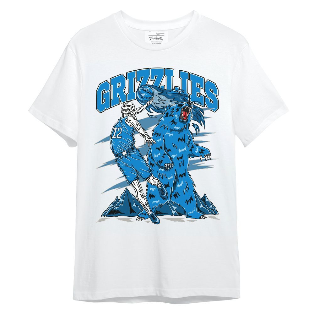 Shirt To Match Industrial Blue 4s - Grizzly Bear Skeleton Unisex Shirt