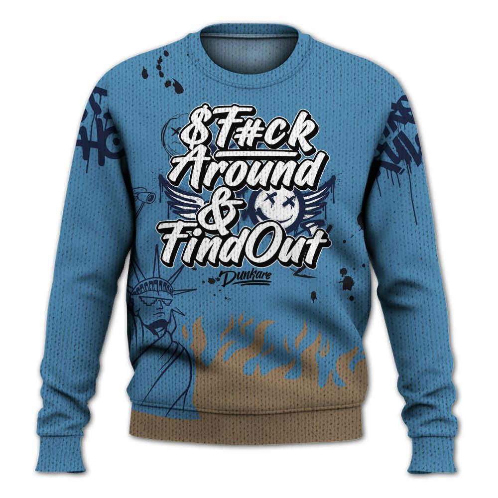 Knitted Sweater To Match Air Force 1 Stash - Graphic Fck Around Find Out