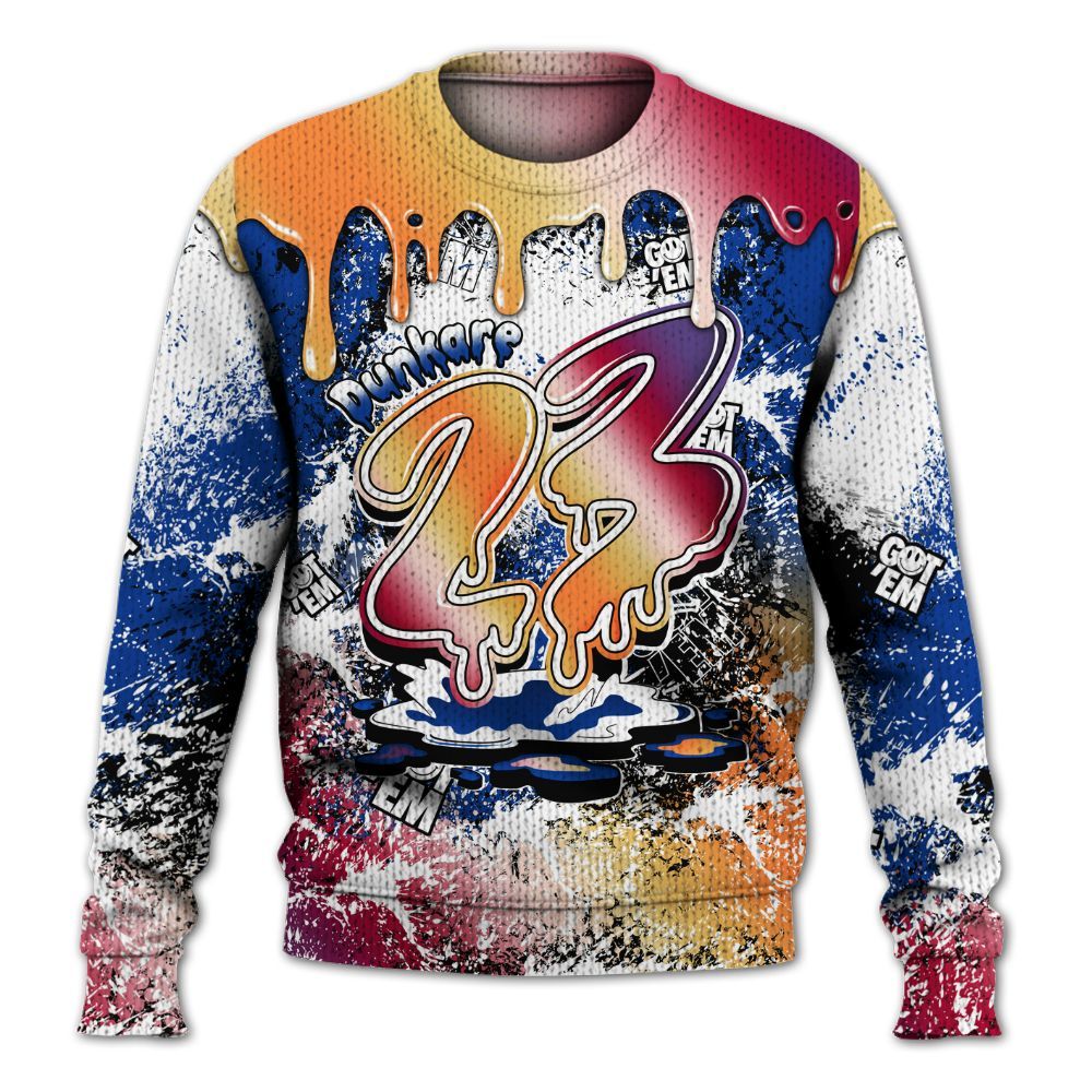 Knitted Sweater To Match Air Griffey Max Los Angeles 1s - Dripping 23 Drip