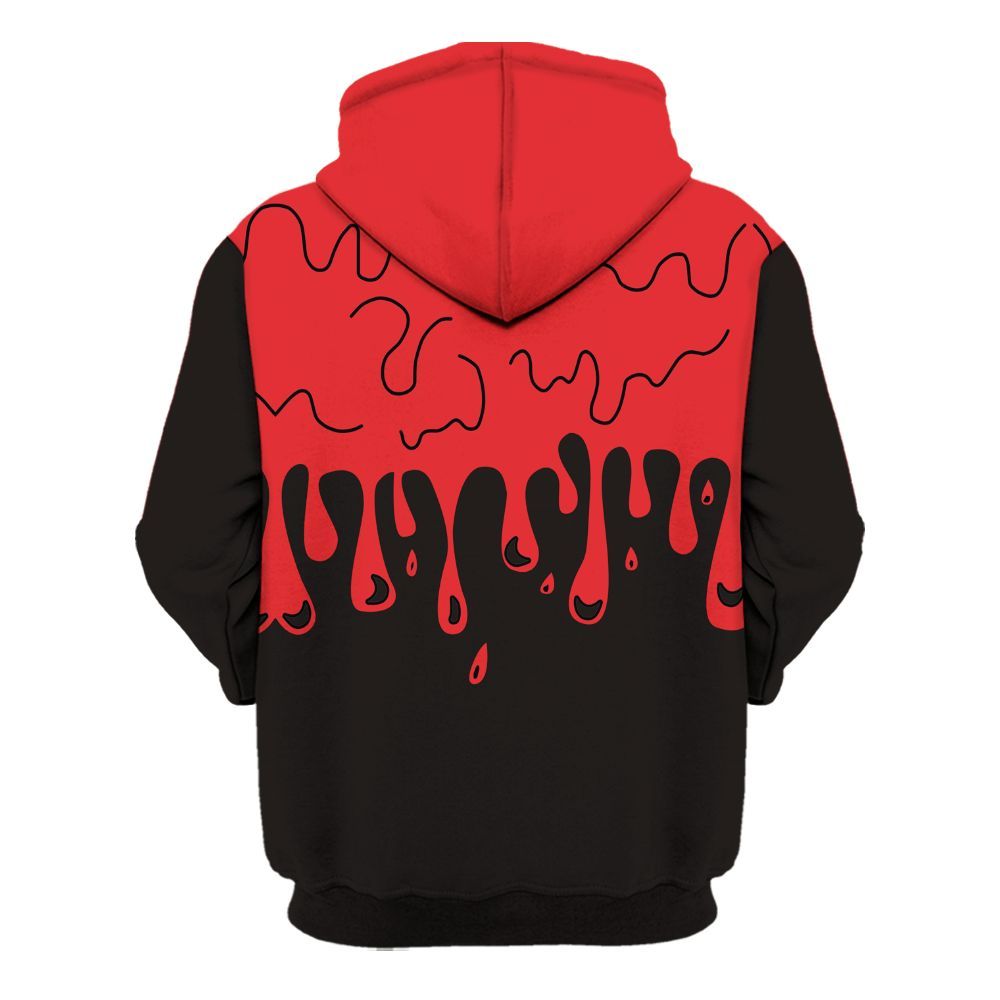 Hoodie To Match Chile Red 9s - Snake Trust No One Drip All Over Print