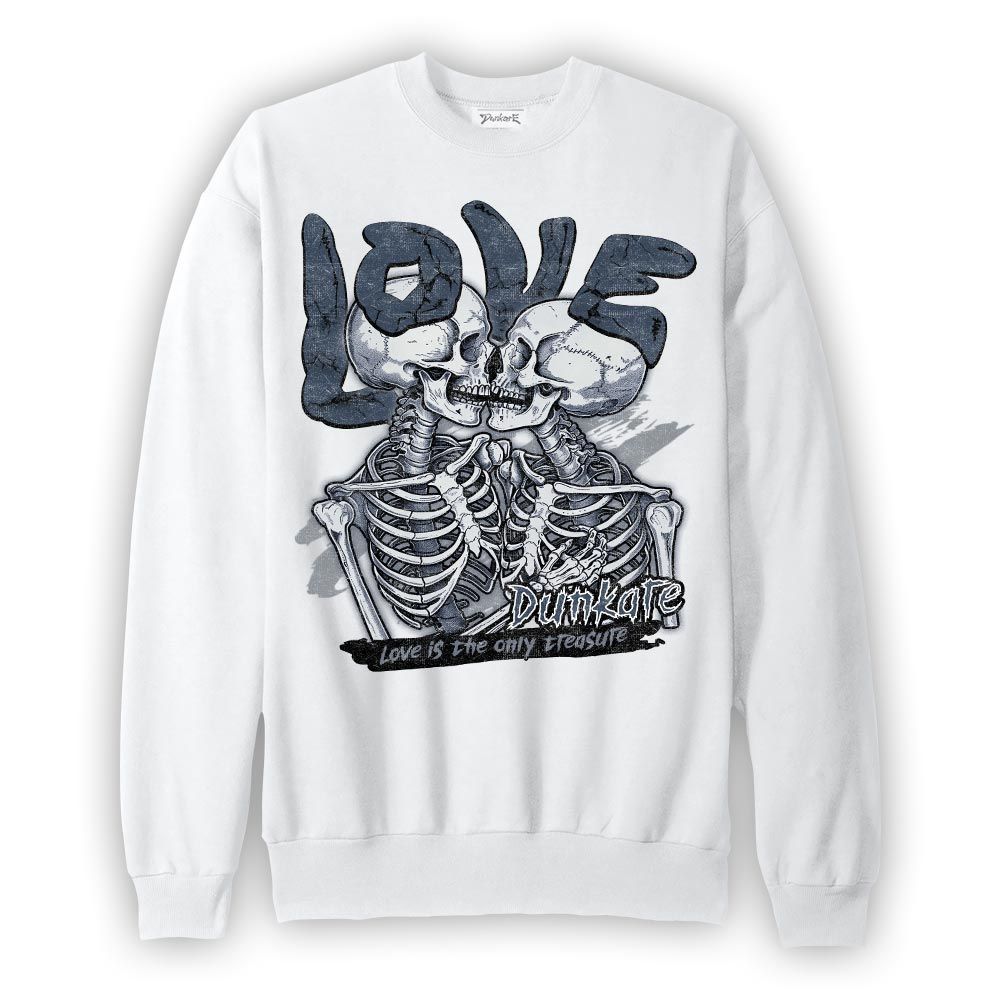 Sweatshirt To match Low Diffused Blue 11s Sweatshirt - Skull Love Graphic