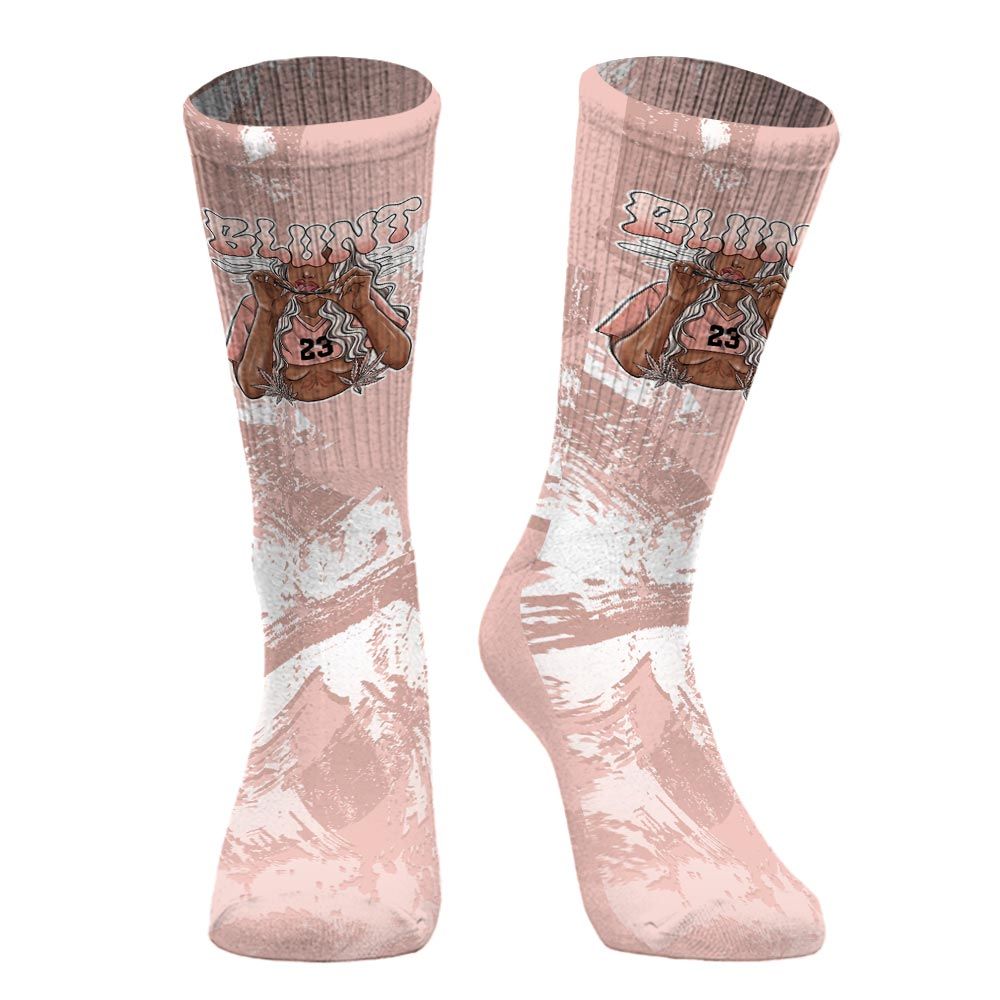 Sock To Match Low Legend Pink 11s - Bluntz Unique Circle Splash