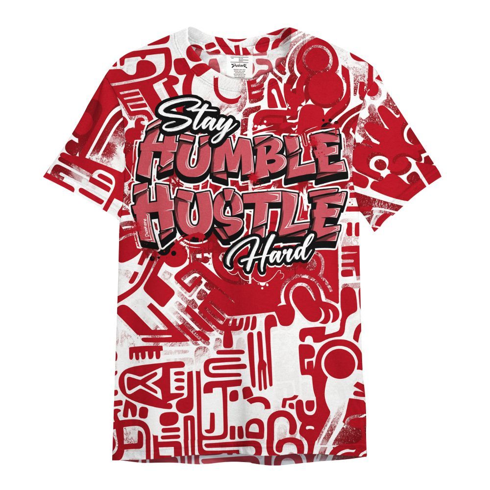 Shirt To Match Bred Velvet 11s - Humble Hustle Doodle Retro All Over Print