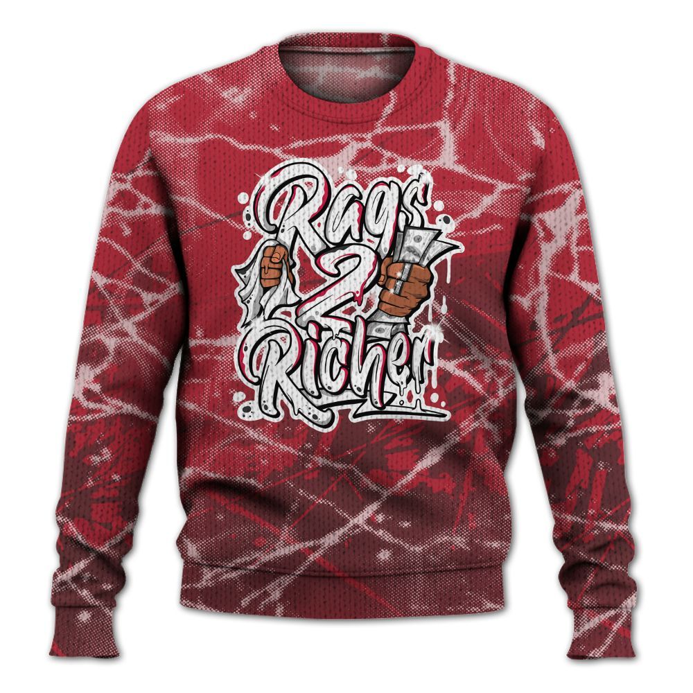 Knitted Sweater To Match Black Toe 14s - Rag 2 Rich Graphic