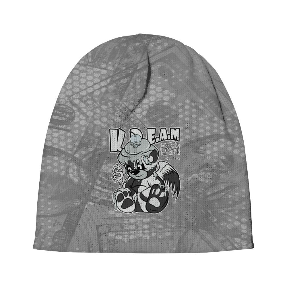 Beanie Hat To Match Black Wolf Grey 12s - Loot Bear Graphic