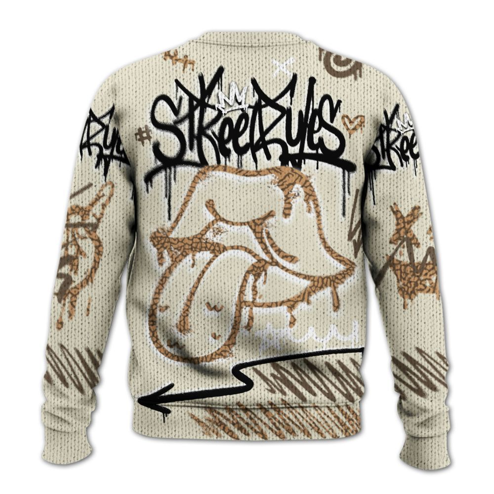 Knitted Sweater To Match Orewood Brown 3s - Break Rules Streetwear