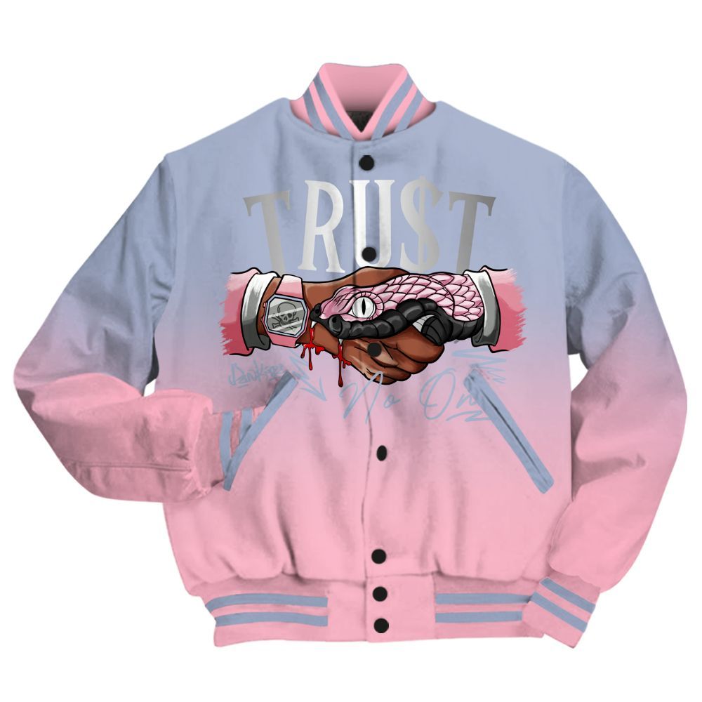 Varsity Jacket To Match Retro 35th Anniversary 5s - Trust No One Drip All Over Print