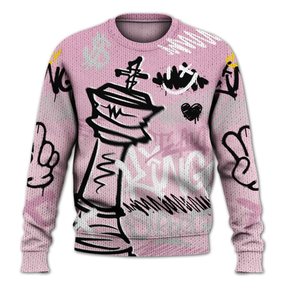 Knitted Sweater To Match Orchid 4s - Street King Chess Streetwear