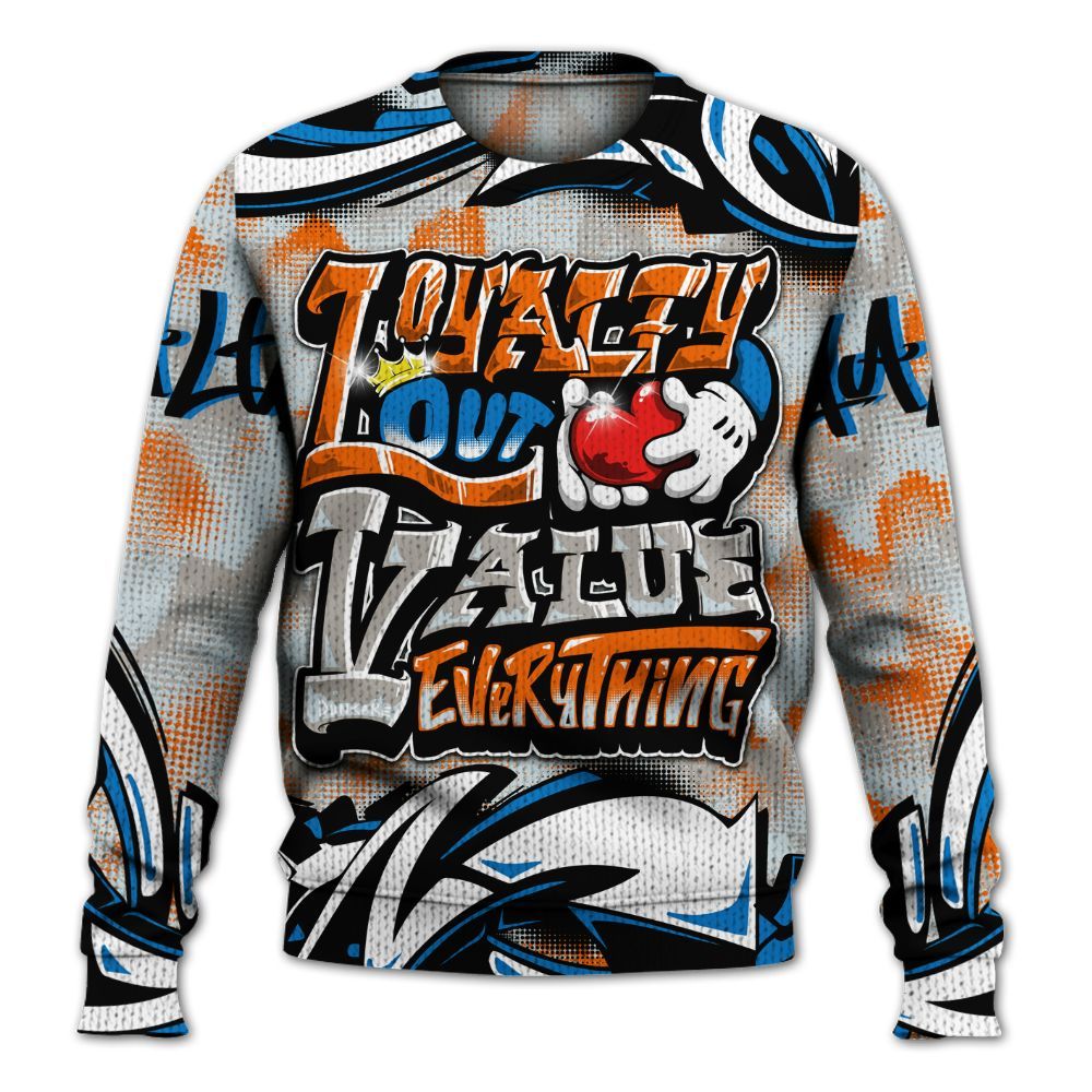 Sweater To Match Retro High OG Alaska 1s - Loyalty Out Value Graffiti Graphic