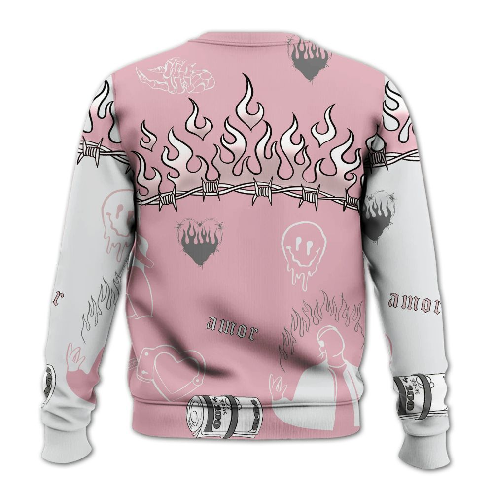 Sweatshirt To Match Air Max DN Pink Foam - Snake Trust No One All Over Print