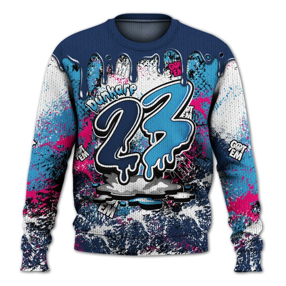 Knitted Sweater To Match Air Max 180 University Blue - Dripping 23 Drip